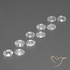 Gemme di Zircone Bianco naturale da 6.77 ct, Ovale, VVS-VS