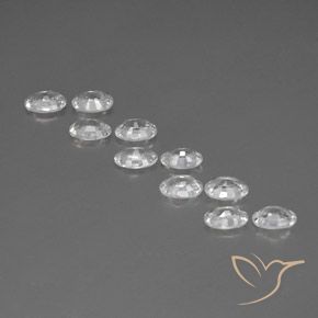 Gemme di Zircone Bianco naturale da 6.77 ct, Ovale, VVS-VS
