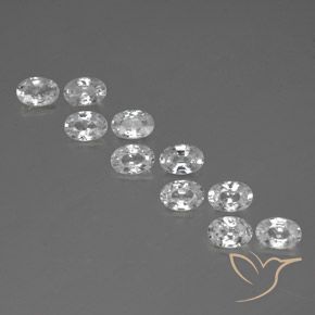 7.01ctw Naturale Bianco Zircone, Ovale, VVS-VS