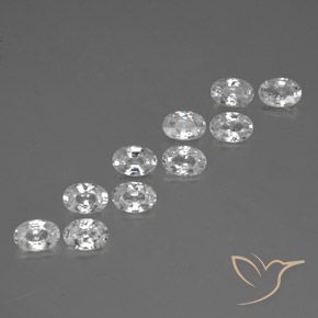 Gemme di Zircone Bianco naturale da 7.01 ct, Ovale, VVS-VS