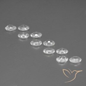 Gemme di Zircone Bianco naturale da 7.01 ct, Ovale, VVS-VS