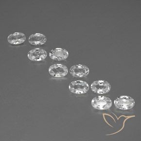 Gemme di Zircone Bianco naturale da 6.71 ct, Ovale, VVS-VS