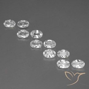 6.61ctw Naturale Bianco Zircone, Ovale, VVS-VS