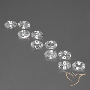 7.21ctw Naturale Bianco Zircone, Ovale, VVS-VS