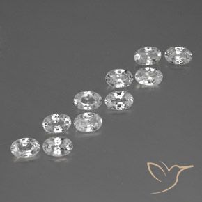 Gemme di Zircone Bianco naturale da 7.21 ct, Ovale, VVS-VS