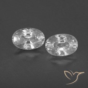 1.76ctw Naturale Bianco Zircone, Ovale, VVS-VS
