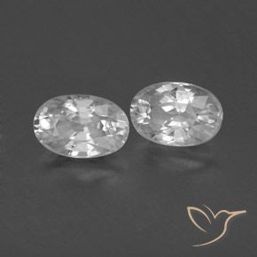 Gemme di Zircone Bianco naturale da 1.76 ct, Ovale, VVS-VS