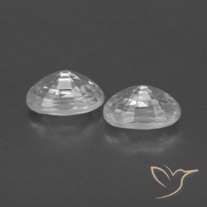 Gemme di Zircone Bianco naturale da 1.76 ct, Ovale, VVS-VS