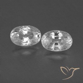 1.73ctw Naturale Bianco Zircone, Ovale, VVS