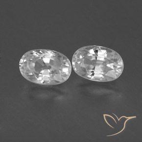 Gemme di Zircone Bianco naturale da 1.73 ct, Ovale, VVS