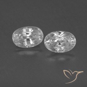 1.80ctw Naturale Bianco Zircone, Ovale, VVS