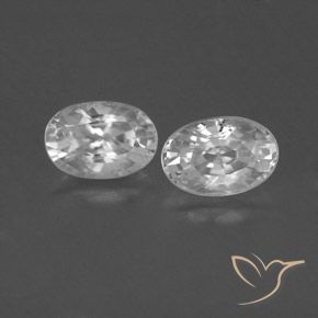 1.64ctw Naturale Bianco Zircone, Ovale, VVS
