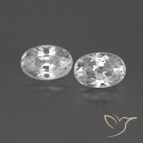 1.68ctw Naturale Bianco Zircone, Ovale, VVS-VS