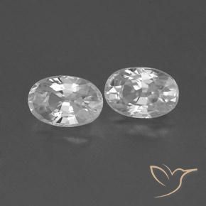 Gemme di Zircone Bianco naturale da 1.68 ct, Ovale, VVS-VS