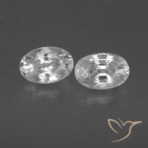 1.60ctw Naturale Bianco Zircone, Ovale, VVS-VS