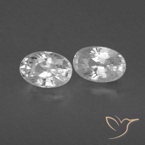 Gemme di Zircone Bianco naturale da 1.60 ct, Ovale, VVS-VS