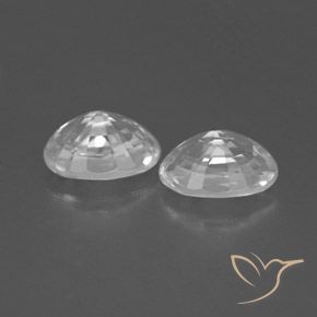 Gemme di Zircone Bianco naturale da 1.67 ct, Ovale, VVS
