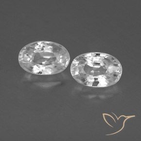 1.62ctw Naturale Bianco Zircone, Ovale, VVS