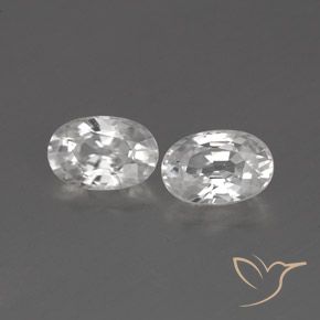 1.65ctw Naturale Bianco Zircone, Ovale, VVS-VS