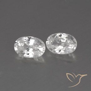 Gemme di Zircone Bianco naturale da 1.65 ct, Ovale, VVS-VS