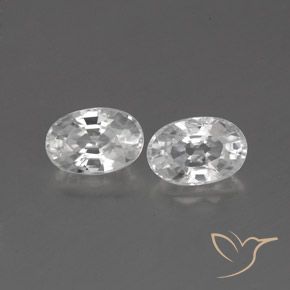 1.71ctw Naturale Bianco Zircone, Ovale, VVS-VS