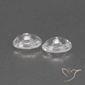 Gemme di Zircone Bianco naturale da 1.71 ct, Ovale, VVS-VS