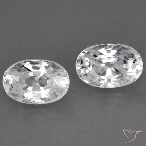 1.72ctw Naturale Bianco Zircone, Ovale, VVS
