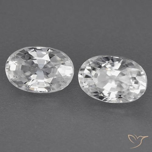 Gemme di Zircone Bianco naturale da 1.72 ct, Ovale, VVS