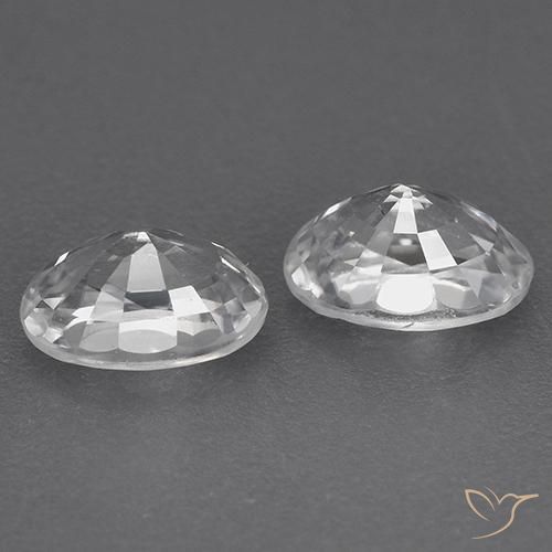 Gemme di Zircone Bianco naturale da 1.72 ct, Ovale, VVS