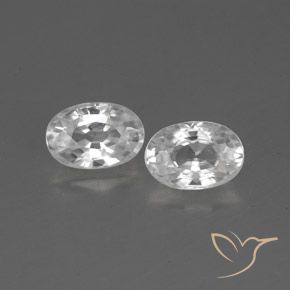 1.62ctw Naturale Bianco Zircone, Ovale, VVS-VS