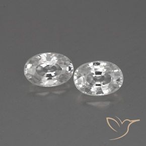 1.71ctw Naturale Bianco Zircone, Ovale, VVS