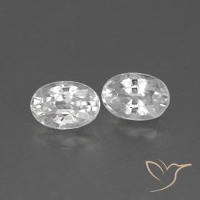 Gemme di Zircone Bianco naturale da 1.75 ct, Ovale, VVS-VS
