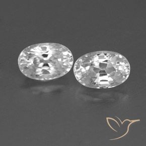 1.76ctw Naturale Bianco Zircone, Ovale, VVS-VS