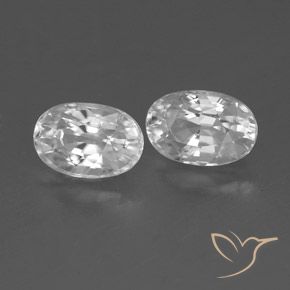 Gemme di Zircone Bianco naturale da 1.76 ct, Ovale, VVS-VS