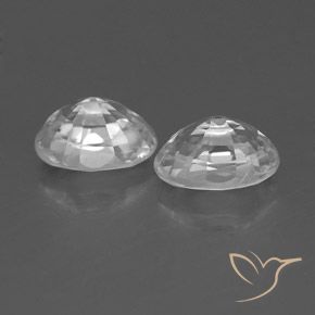 Gemme di Zircone Bianco naturale da 1.76 ct, Ovale, VVS-VS