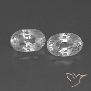 1.69ctw Naturale Bianco Zircone, Ovale, VVS