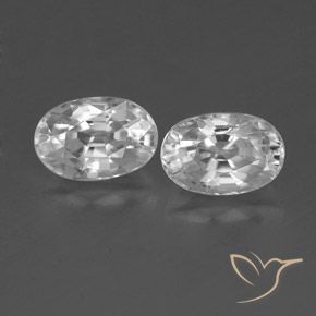 1.77ctw Naturale Bianco Zircone, Ovale, VVS