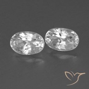 Gemme di Zircone Bianco naturale da 1.77 ct, Ovale, VVS