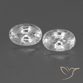 1.68ctw Naturale Bianco Zircone, Ovale, VVS-VS
