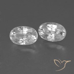 Gemme di Zircone Bianco naturale da 1.66 ct, Ovale, VVS-VS