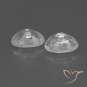 Gemme di Zircone Bianco naturale da 1.66 ct, Ovale, VVS-VS
