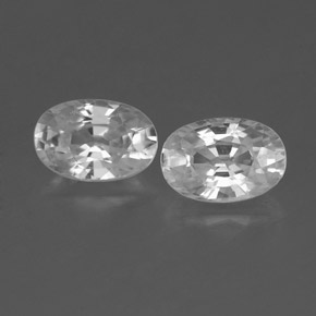 Zircone naturale bianco da 1,59 ct, taglio ovale, VVS-VS