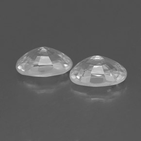 Zircone naturale bianco da 1,59 ct, taglio ovale, VVS-VS