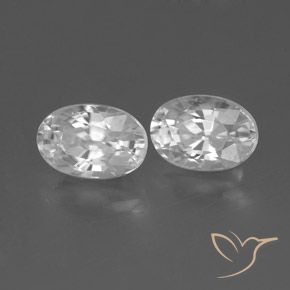 Gemme di Zircone Bianco naturale da 1.65 ct, Ovale, VS