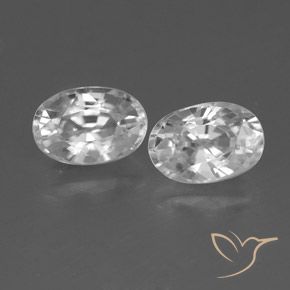 1.74ctw Naturale Bianco Zircone, Ovale, VVS