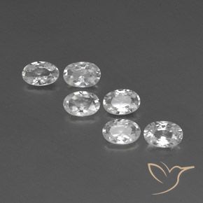 3.95ctw Naturale Bianco Zircone, Ovale, VVS-VS