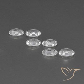 Gemme di Zircone Bianco naturale da 3.95 ct, Ovale, VVS-VS