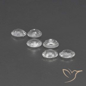 Gemme di Zircone Bianco naturale da 4.49 ct, Ovale, VVS-VS