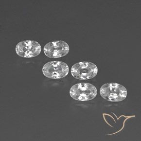 4.87ctw Naturale Bianco Zircone, Ovale, VVS-VS