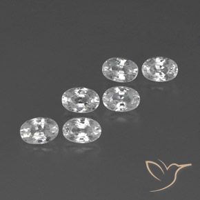 Gemme di Zircone Bianco naturale da 4.87 ct, Ovale, VVS-VS